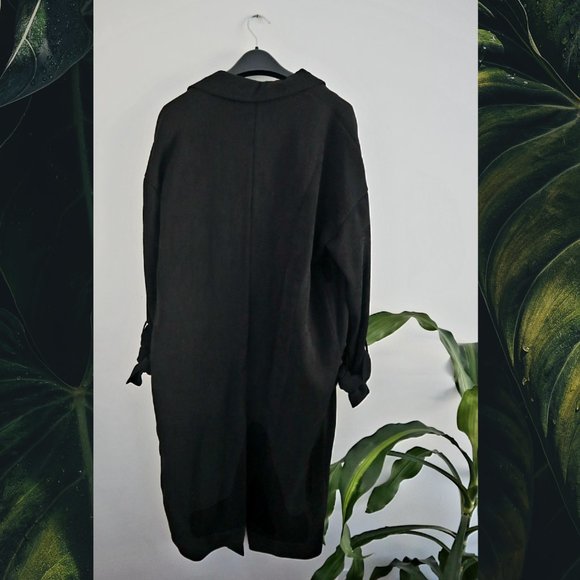 TOPSHOP Pleated Duster Coat - Picture 4 of 9